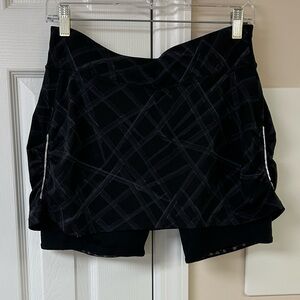 Athleta Patterned Skort Skirt With Shorts